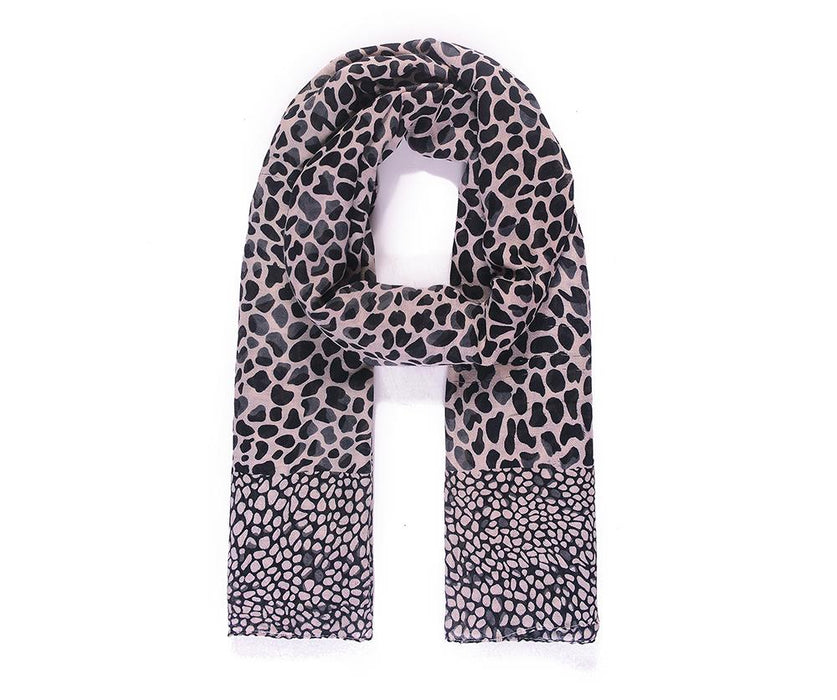 B&W Leopard print scarf