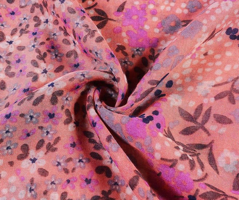 Pink Floral Print scarf