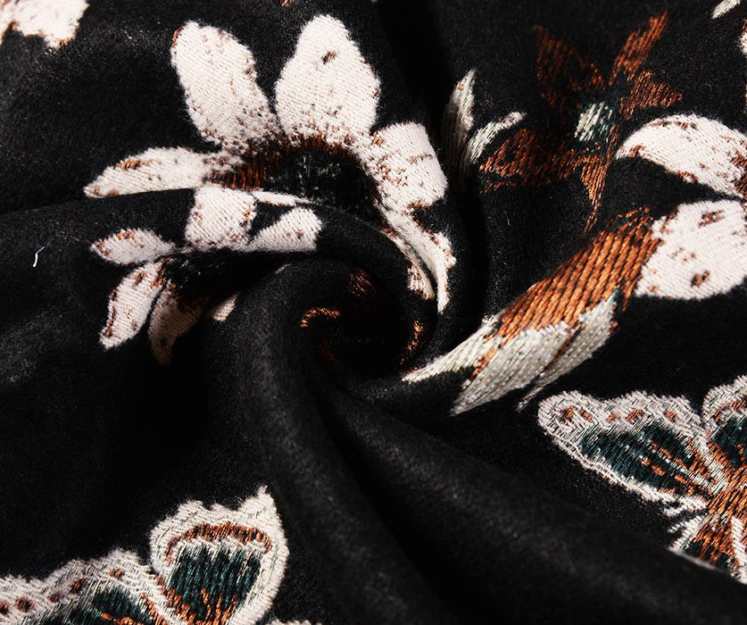 Black butterfly print  scarf