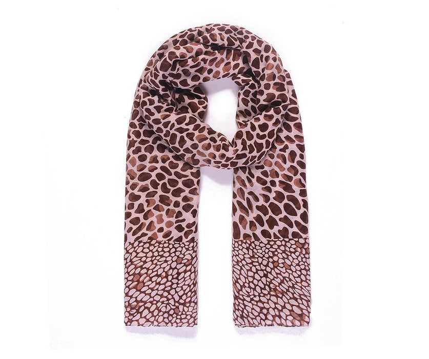 Brown Leopard print  scarf