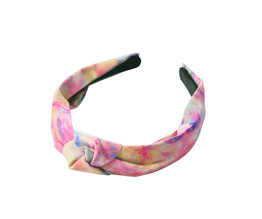 Pink Tie-Dye Knot Headband