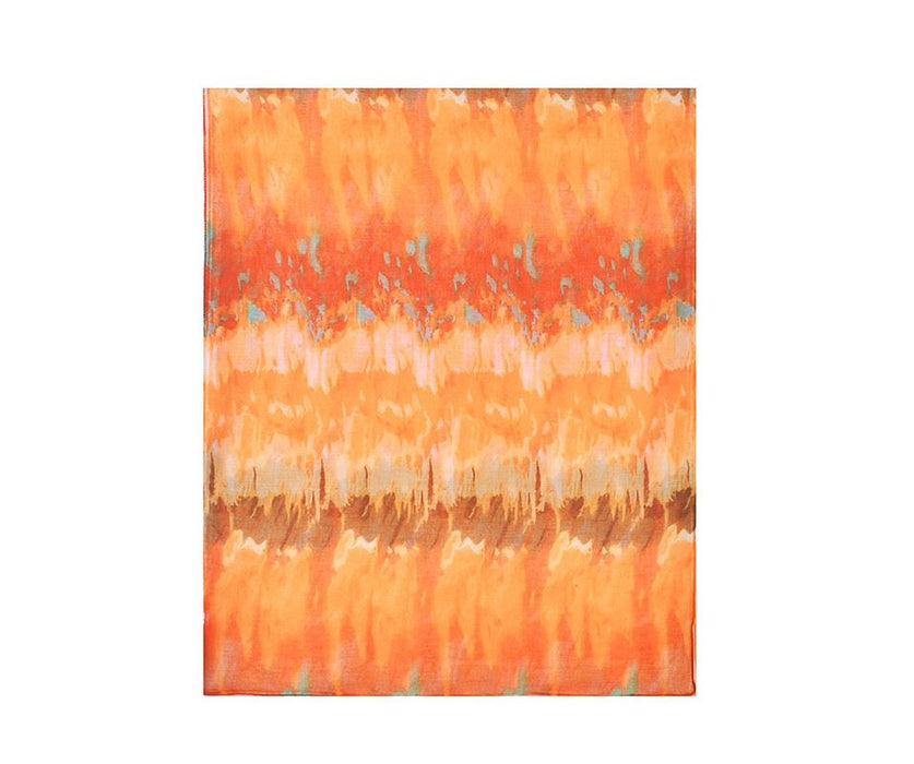 Orange Tie-dye Print scarf